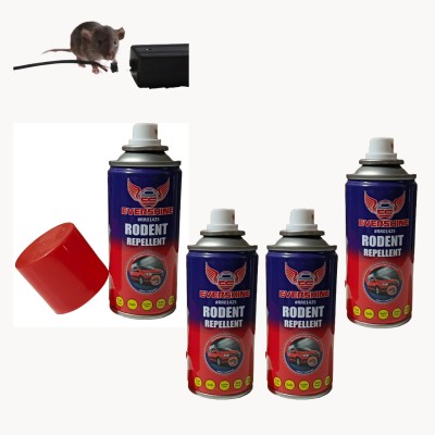 EVERSHINE RODENT Rat Repellent , Rodent , Insects and Rat Spray for Cars / Bike and Home(4 x 148 ml)