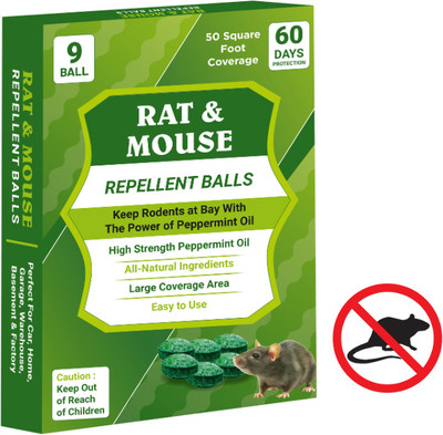 PestRepel Rat & Mouse Repellent Balls For Car | Home & Office Rat Killer | Rat Trap(9 Units)