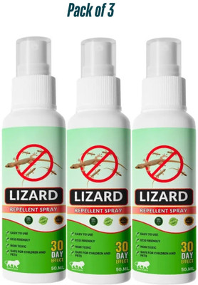 PHIZLLER Pet-Friendly Lizard Repellent Spray | Daily Use for Home Corners(3 x 50 ml)