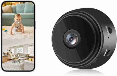 HomeEye A9 Mini Spy Magnet Camera WiFi Hidden, Wireless HD Indoor Home Security Nanny Instant Camera(Black)