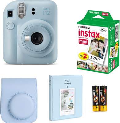 FUJIFILM Instax mini 12 Pastel blue Instant with pouch ,album & 10x2 film Instant Camera(Blue)