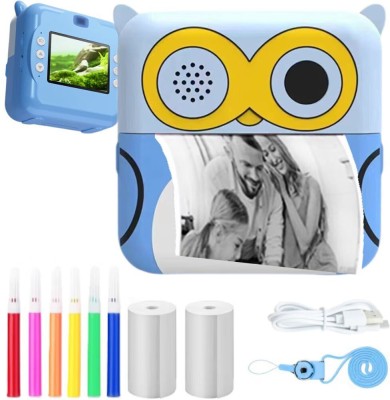 dkian 20mp HD1080P with built in instant thermal printer dual camera Instant Camera(Blue)