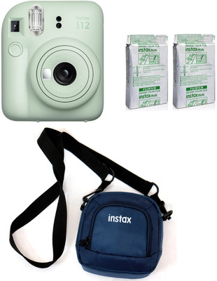 FUJIFILM Instax mini 12 Mint Green With 10x2 Film & Pouch Instant Camera(Green)