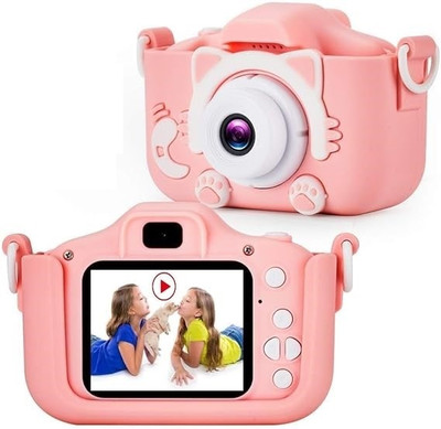 EDOC Kids Digital Camera Mini Compact for Girls Boys 4 5 6 7 8 Selfie Camera Security Camera(64 GB, 2 Channel)