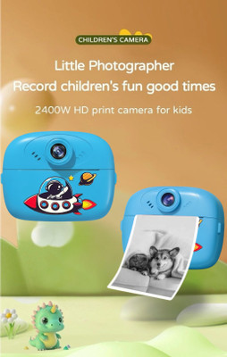 BAIRNINO Fun & Educational Instant Print Camera for Kids | HD Dual Camera with Selfie Ink-Free Printing, Music, Built-in Games – Perfect Travel Gift Camera Instant Camera(Blue)