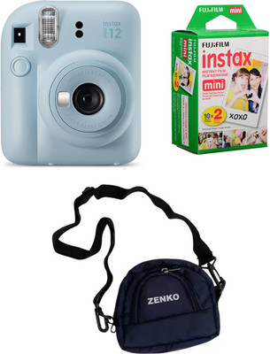 FUJIFILM Instax mini 12 Pastel Blue with 10x2 Film and Zenko Pouch Instant Camera(Blue)