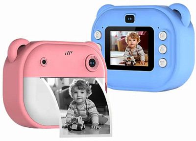 Prime Assure Mini Camera Photo Instant Photo Print Camera for Kids Children Polar Instant Camera(Blue, Pink)