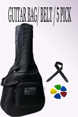 MUSICSMANTRA GUITAR BAG BELT AND PICKS 5 MDCL A6 Guitar Bag