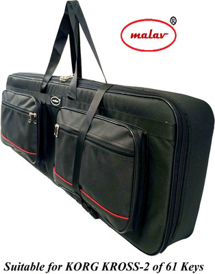 MALAV Korg Kross 2 Keyboard of 61 key Synthesizer Padded Cover Bag with Shoulder Straps & Waist Belt Keyboard Bag