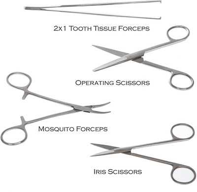 mediwave SURGICAL SET 4 Pc, FORCEPS, DRESSING Instrument Stringer