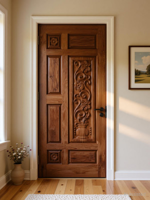 Maawooden MAHOGANY WOODEN (78×37) 7 PANEL DESIGN Interior Door(Mahogany)