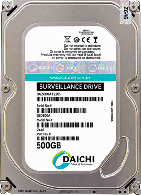 DAICHI Z646 500 GB All in One PC's, Desktop, Laptop, Network Attached Storage, Servers, Surveillance Systems Black SATA Internal Hard Disk Drive (HDD) (500HDD)(Interface: SATA, Form Factor: 3.5 inch)