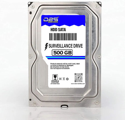 D25 Video 500GB Hard Disk for CP PLUS (CP-UVR-0401E1-HC) 4 Channel HD CCTV DVR 500 GB Surveillance Systems Silver SATA Internal Hard Disk Drive (HDD) (500GB Hard Disk for CP PLUS CCTV Camera DVR | 500GB SURVEILLANCE HARD DISK)(Interface: SATA, Form Factor: 3.5 inch)