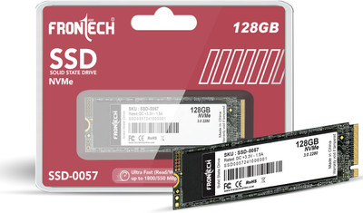 Frontech SSD 128 GB Desktop, Laptop, All in One PC's Black M.2 Internal Solid State Drive (SSD) (NVMe M.2 | Solid Durable | Read/Write - 1800/550 | SSD Drive SSD-0057)(Interface: M.2)