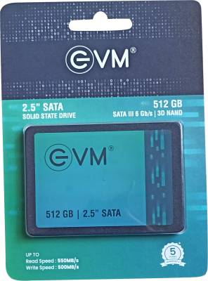 EVM SSD 512 GB All in One PC's, Desktop, Laptop Internal Solid State Drive ( SSD) (SSD 512GB 2.5 SATA) - EVM 