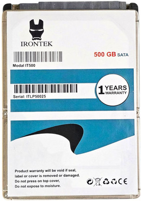 IRONTEK 500GB/5400RPM 500 GB Laptop, Desktop, All in One PC's Grey SATA Internal Hard Disk Drive (HDD) (IT500)(Interface: SATA, Form Factor: 2.5 Inch)