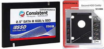 EXPERTRONICS Pro 256 GB Laptop, All in One PC's Black SATA III Internal Solid State Drive (SSD) (Consistent SSD 256GB WIth Caddy 9.5MM)(Interface: SATA III, Form Factor: 2.5 Inch)