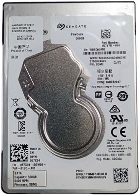 Seagate FIRECUDA 500 GB Laptop Silver, White SATA Internal Hard Disk Drive (HDD) (ST500CP)(Interface: SATA, Form Factor: 2.5 Inch)