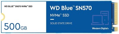 WD Blue™ SN570 M.2 NVMe 500 GB Desktop, Laptop, All in One PC's, Network Attached Storage, Surveillance Systems Internal Solid State Drive (SSD) (WDS500G3B0C)(Interface: PCIe NVMe, Form Factor: M.2)