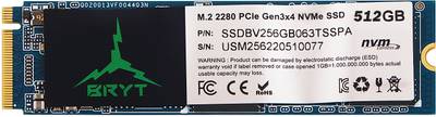 BRYT PCIe NVMe Gen 3x4 SSD 512 GB Desktop, Laptop Internal Solid State ...