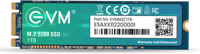 EVM M.2 (2280) SATA 1 TB All in One PC's, Desktop, Laptop Black SATA III Internal Solid State Drive (SSD) (EVMM2/1TB)(Interface: SATA III, Form Factor: M.2)