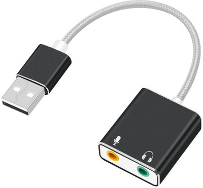 MESHIV 7.1 External USB Sound Card, USB to 3.5mm Jack USB Audio Adapter for PC, Laptop USB Internal Sound Card(7.1 Audio Channel)