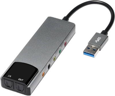 Tobo USB Sound Card 7.1 5.1 Channel External Audio Card SPDIF Optical, USB TD-1245UG Card SPDIF Optical, Internal Sound Card(7.1 Audio Channel)