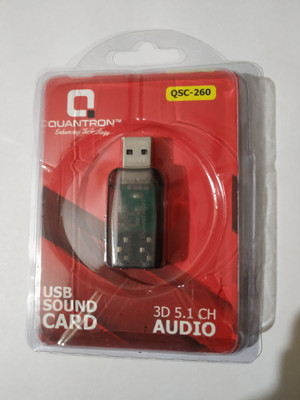 Quantron QSC-260 USB SOUND CARD 3D5.1 CH AUDIO USB SOUND CARD Internal Sound Card(5.1 Audio Channel)