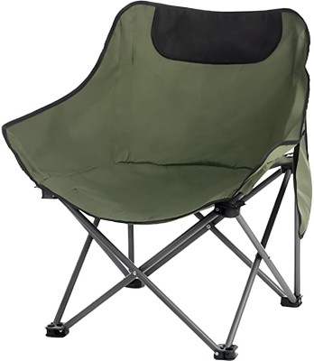 Hacer Carbon Steel Folding Chair with Backrest Outdoor Portable Armchair Foldable Carbon Steel Inversion Chair