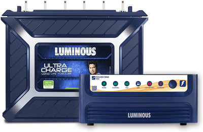 LUMINOUS 66 Months Warranty Tubular Inverter Battery(150 Ah, Power Sine 1100 Pure Sine Wave 900VA/12V Inverter with UCTT 18066)