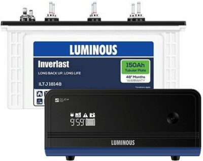LUMINOUS ZELIO 1100 Sine Wave With ILTJ18148 Tubular Inverter Battery(150 Ah)