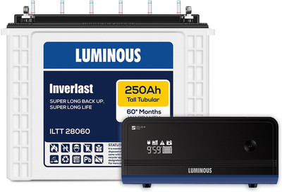 LUMINOUS 60 Months Warranty Tubular Inverter Battery(250 Ah, Zelio+ 1100 V2 Inverter_ILTT 28060)