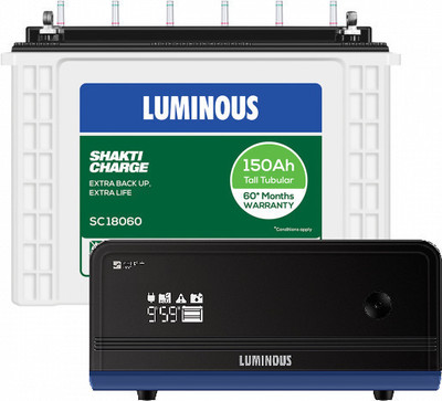 LUMINOUS ZELIO 1100 SINE WAVE With SC 18060 Tubular Inverter Battery(150 Ah)