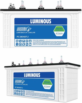 LUMINOUS PC 18042TJ 150AH Tubular Battery - Set of 2 Tubular Inverter Battery(150 aH)