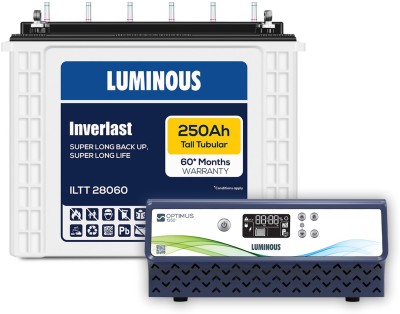 LUMINOUS Optimus 1250 with ILTT 28060 Tubular Inverter Battery(250Ah)