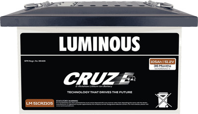 LUMINOUS 36 Months Warranty Sealed Inverter Battery(105 Ah, Cruze LM 51CRZ105 E-Rickshaw Lithium ion battery)