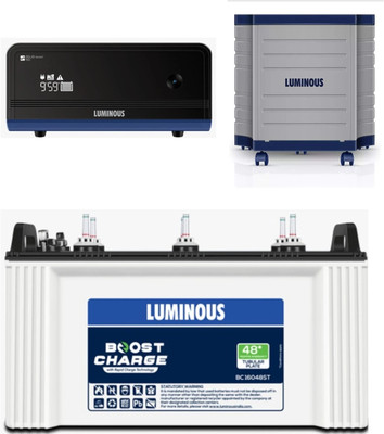 LUMINOUS BC16048ST_Zelio Smart 1100_Trolly Tubular Inverter Battery(135 AH)