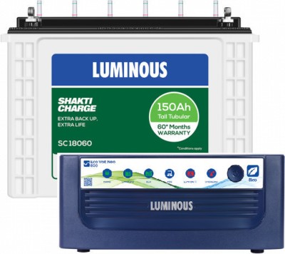 LUMINOUS 850 VA SINE WAVE With SC 18060 Tubular Inverter Battery(150Ah)