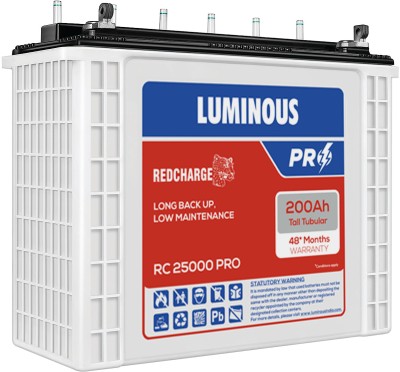 LUMINOUS RC 25000 PRO Tubular Inverter Battery(200Ah)