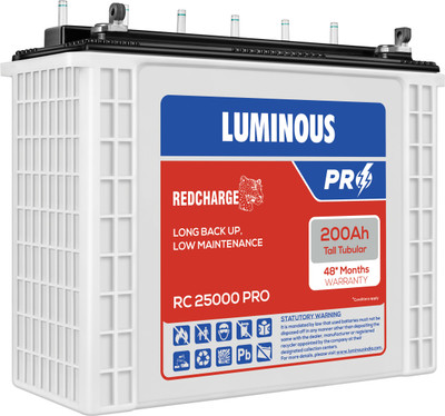 LUMINOUS RC25000 PRO Tubular Inverter Battery(200 Ah)