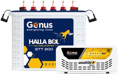 Genus Winner 1200 Inverter with GTT200 Tall Tubular Inverter Battery(Battery : 165Ah | Inverter : 900VA)