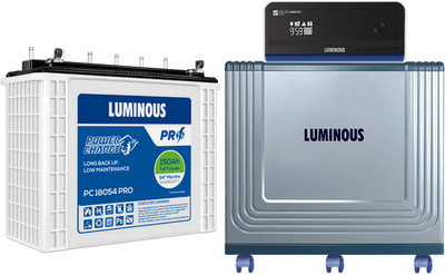 LUMINOUS Zelio Smart 1100 Pure Sine Wave Inverter with PC18054 PRO & Trolley Tubular Inverter Battery(150 Ah)