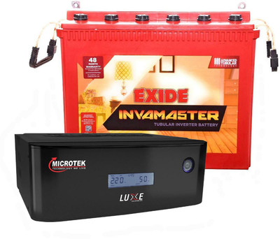 EXIDE IMTT 1500+MICROTEK UPS LUXE SW 1200 Tubular Inverter Battery(150 AH)