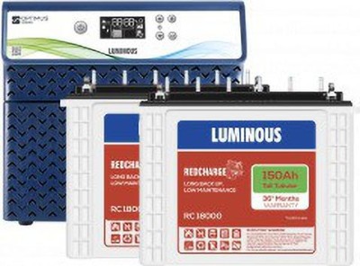 LUMINOUS Optimus 2300 24V with 2 Units of RC 18000TT Tubular Inverter Battery  (150AH+150AH+2000VA)
