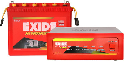 EXIDE Inverterz Star 1125 VA Pure Sine Wave Inverter with IMTT 2000 Tubular Inverter Battery(200 Ah)