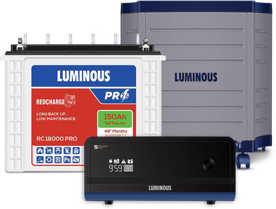 LUMINOUS Zelio Smart 1100 with RC 18000 PRO & Trolley Tubular Inverter Battery(150 Ah)
