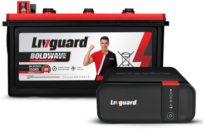 Livguard 30 Months Warranty Tubular Inverter Battery(150 Ah, Sineverter Pro 900VA/12V Sinewave Inverter with Value Plus Short Jumbo)
