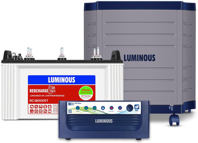 LUMINOUS Eco Volt Neo 850 Pure Sine Wave Inverter with RC18000ST Battery & Trolley Tubular Inverter Battery(150Ah)