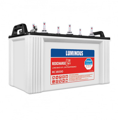 LUMINOUS Red Charge RC 16000 135Ah Recyclable Short Tubular Inverter Battery (135 AH)