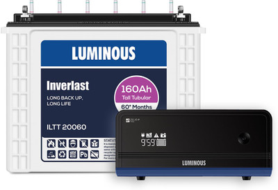 LUMINOUS Zelio Smart 1100 with ILTT 20060 (160Ah) Tubular Inverter Battery(160 Ah)